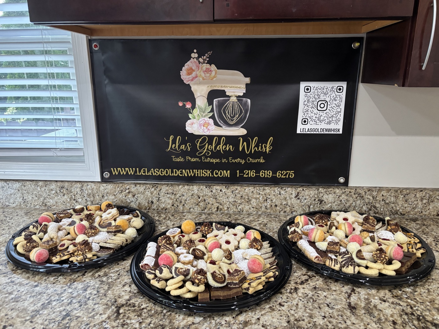 Three assorted cookie trays ready to share