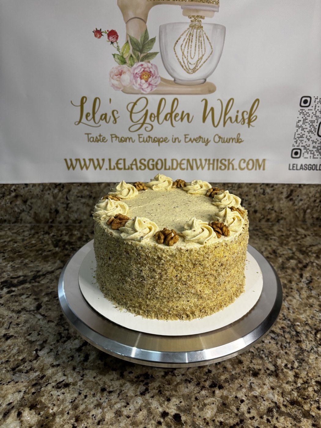 Gold celebration cake