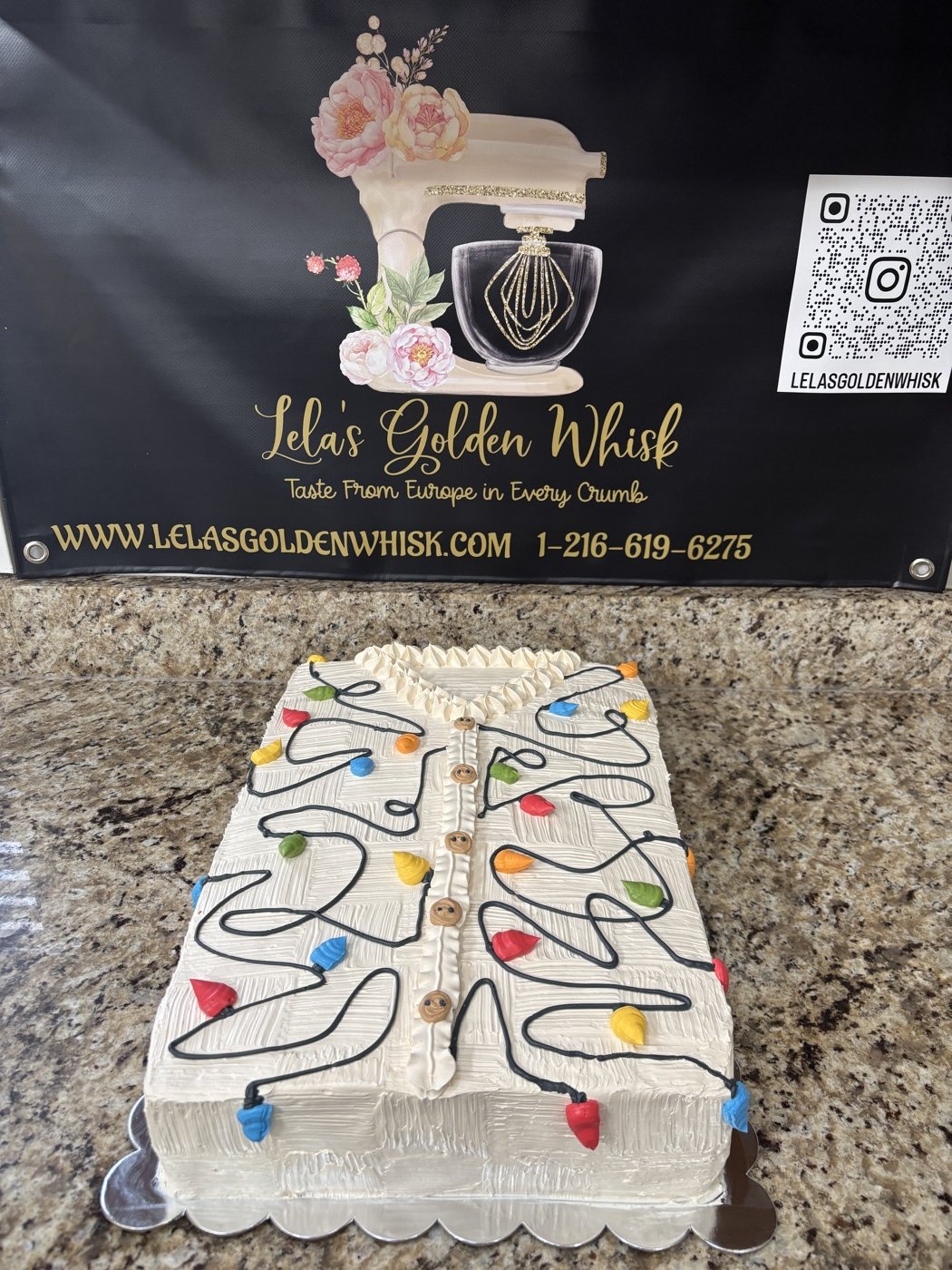 Sheet cake with colorful decorations