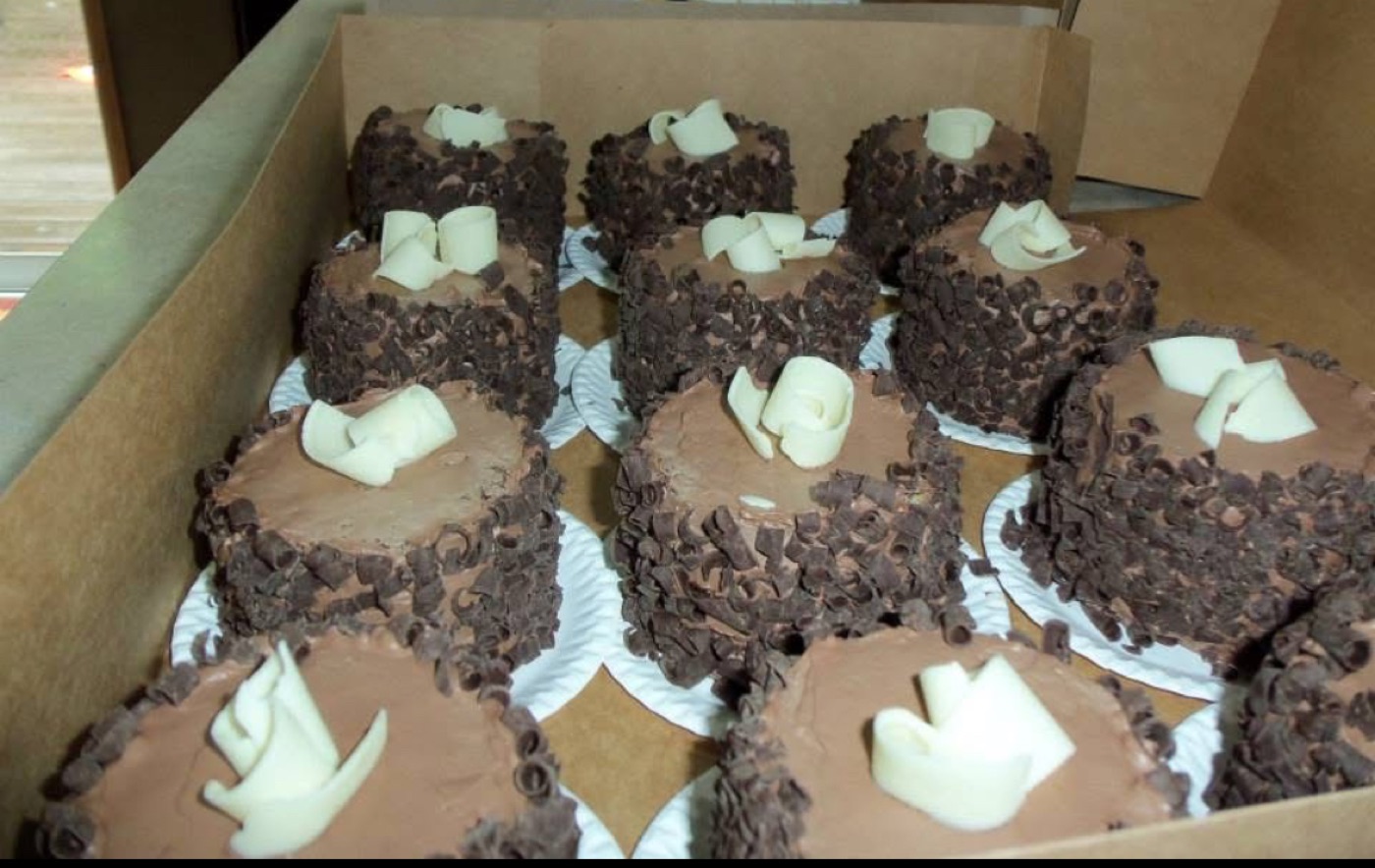 Chocolate cupcakes in a box