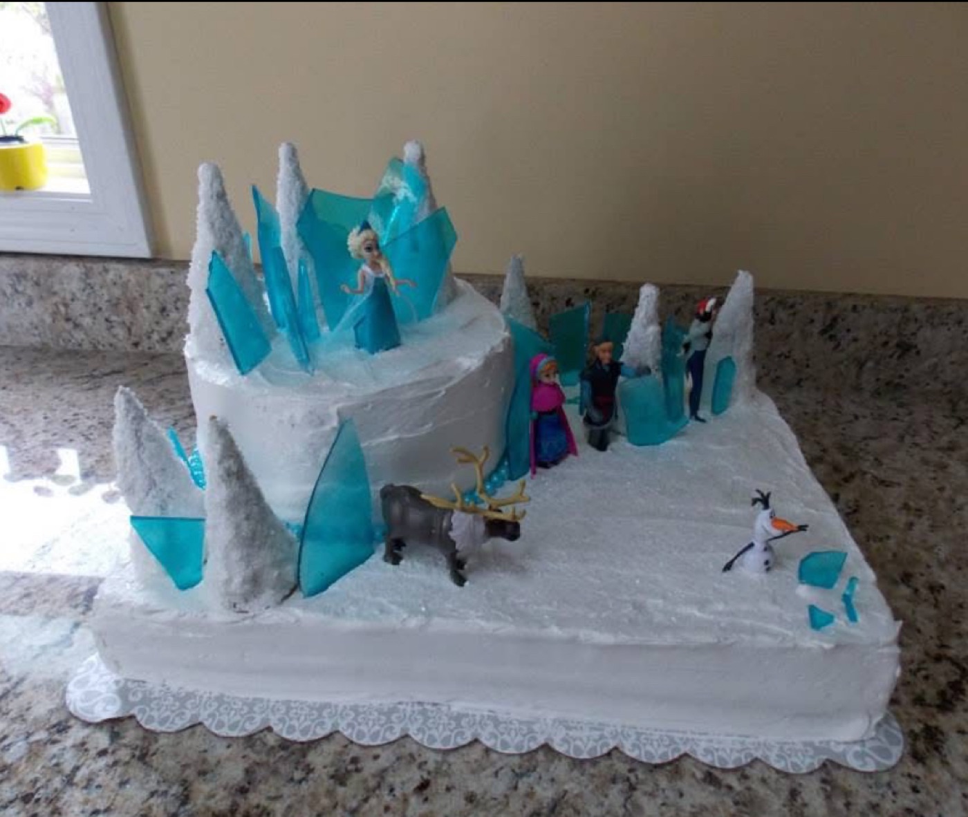 Winter castle cake