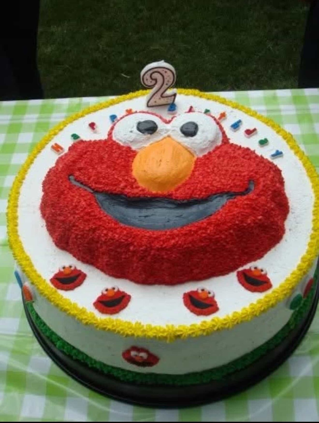 Red character birthday cake